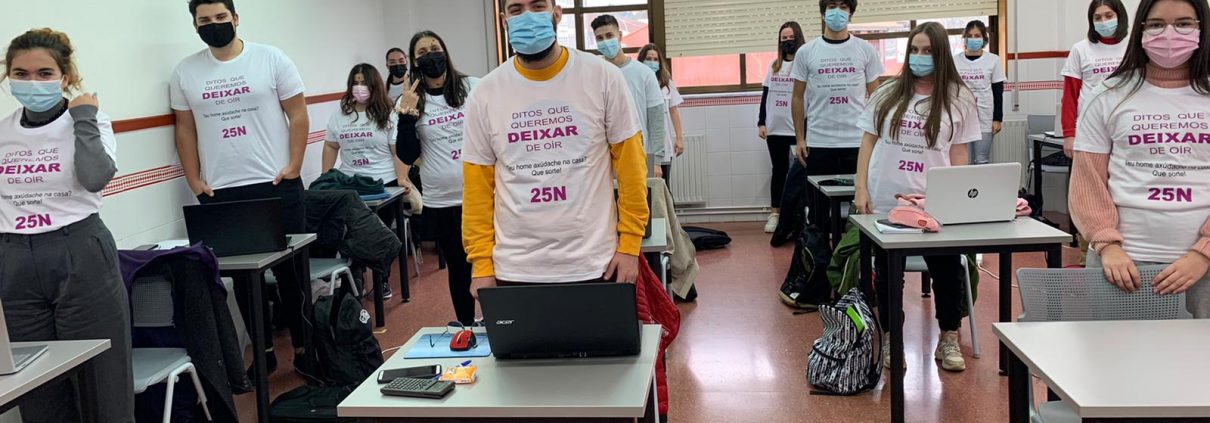 Alumnado da Efa Piñeiral participante en Lingua Denuncia