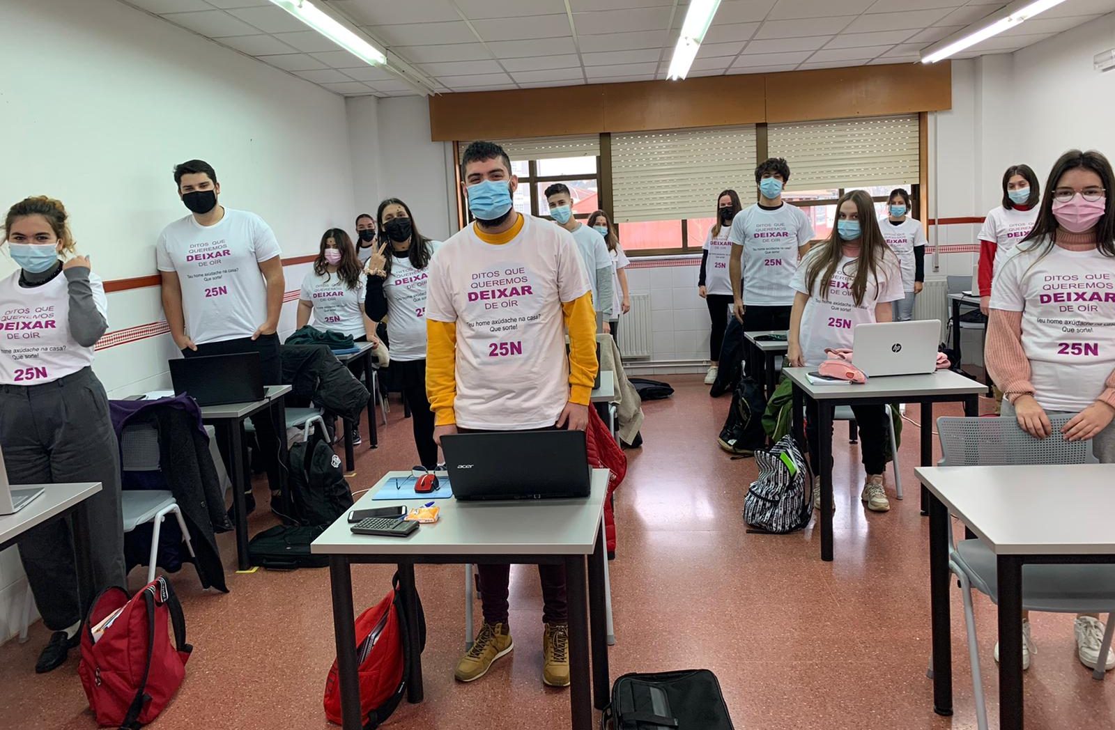 Alumnado da Efa Piñeiral participante en Lingua Denuncia